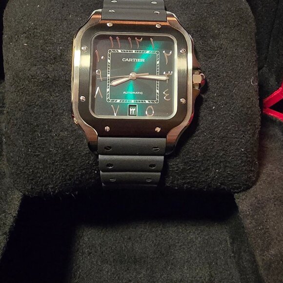 Cartier Santos limited to the middle east - green dial arabic numerals - Picture 3 of 9